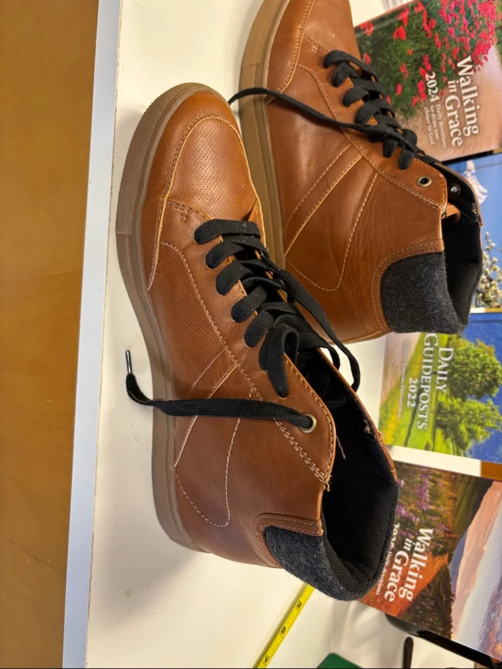 Sonoma Brown High-Top Boots with Black Laces